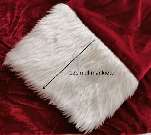 AKSAMITNY STRÓJ MIKOŁAJA VIP12el BURGUND ROZMIARY REAL FOTO na Arena.pl