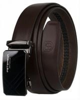 pasek męski skórzany peterson ciemnobrązowy automat do spodni klamra