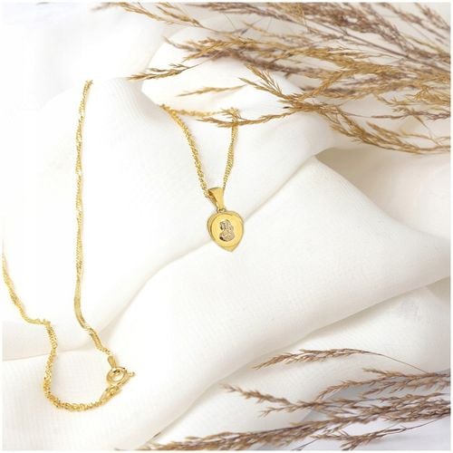 ZŁOTY ŁAŃCUSZEK I MEDALIK KOMUNIJNY SERCE MATKA BOSKA NA KOMUNIĘ CHRZEST na Arena.pl