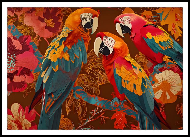 Plakat 100x70cm Kolorowe Ary zdjęcie 3