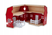 SCHLEICH FARM WORLD Czerwona drewniana STODOŁA Retro 42602