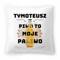 Poduszka Dla Tymoteusza Na Urodziny Ze Zdjęciem Na Prezent Biała 40X40 Cm