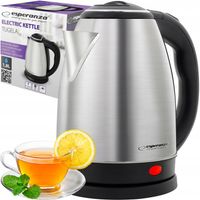 CZAJNIK ELEKTRYCZNY BEZPRZEWODOWY STALOWY DUŻY MOCNY SREBRNY 2200 W