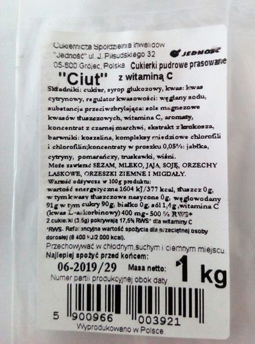 Mini Cukierki Ciut z witaminą C Jedność 1kg na Arena.pl