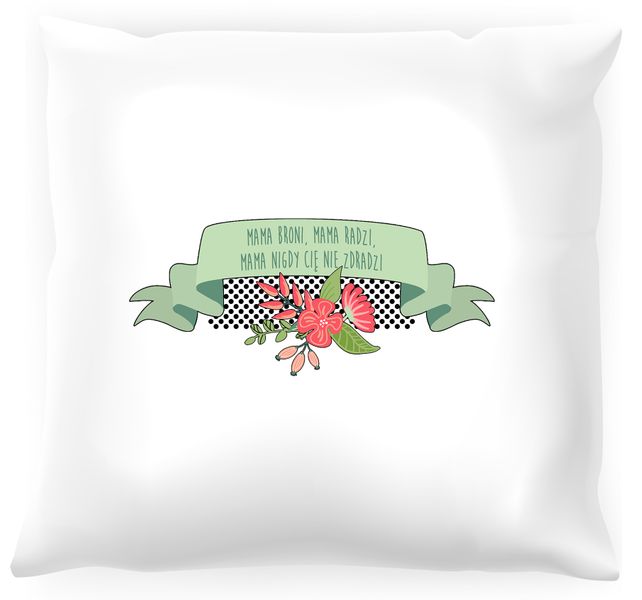Poduszka Mama broni, mama radzi zdjęcie 1