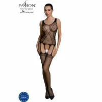 passion eco collection bodystocking bs007 czarny z materiałow z recyklingu