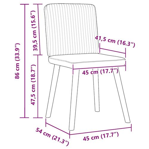 Krzesła do jadalni 2 szt. Tkanina Cloud Grey na Arena.pl