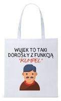 Dla Wujka Wujaszka Prezent Torba Eco Biała Shopper Z Nadrukiem Ze Zdjęciem