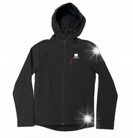 Kurtka Męska Softshell Campus Essential czarna rozmiar M z kapturem