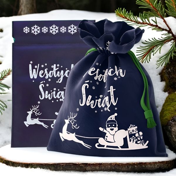 Torba worek torebka prezenty prezent prezentowy świąteczny Święta 30X45 4pc zdjęcie 2