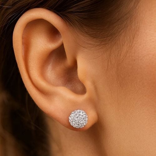 KOLCZYKI SREBRNE 925 CYRKONIE KULKI SZTYFTY NA PREZENT SWAROVSKI SREBRO 925 na Arena.pl