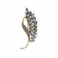 PINETS Kłos pszenicy pozłacana broszka na prezent