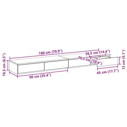 Szuflady na łóżko, czarne, 180x36,5x16,5 cm z drewna inżynieryjnego na Arena.pl