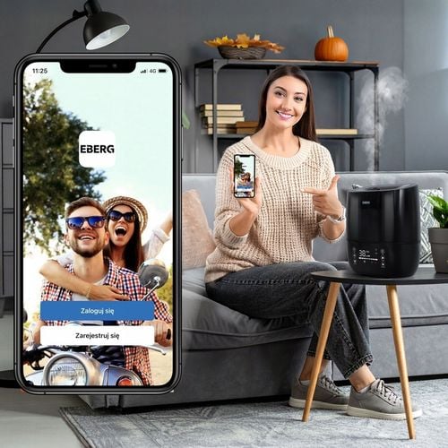 Nawilżacz powietrza EBERG HUMI 5w1 jonizacja aromaterapia pilot WiFi na Arena.pl