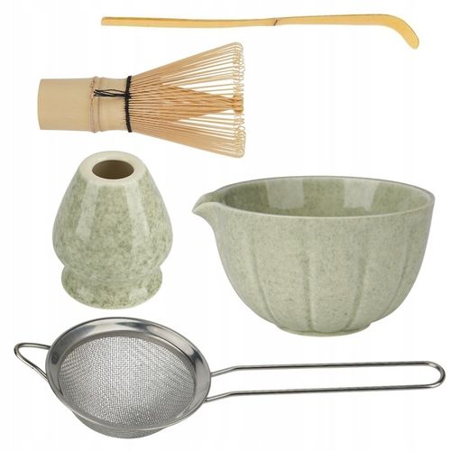 ZESTAW PREZENTOWY DO HERBATY MATCHA ZESTAW DO PARZENIA MATCHY 5 SZT. na Arena.pl