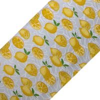 Bieżnik Wiosenny / Letni z nadrukiem w CYTRYNA cięta 100cm na stół