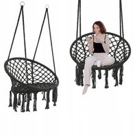 Fotel Wiszący BOCIANIE GNIAZDO Ogrodowe Czarny