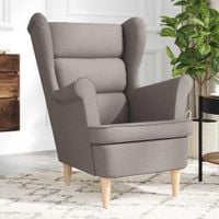 Fotel, kolor taupe, 74x84x100 cm, obity tkaniną