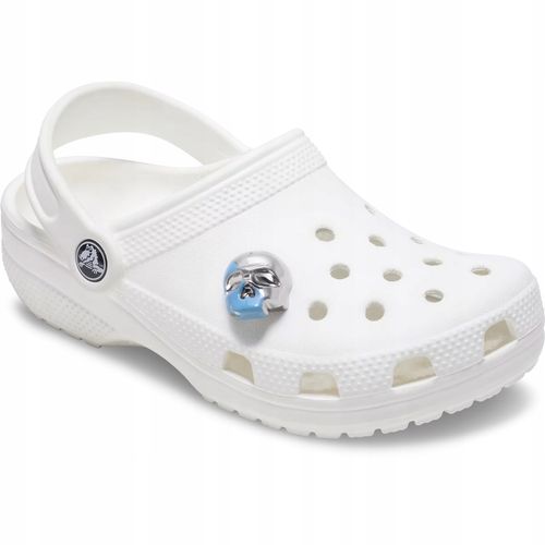 Crocs Jibbitz Przypinka Ozdoba Pin Do Butów Silver and Blue Enamel Skull na Arena.pl
