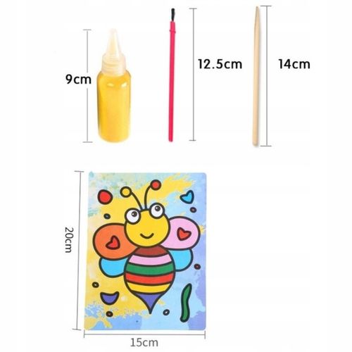 ZESTAW KREATYWNY DO MALOWANIA PIASKIEM SZABLONY DLA DZIECKA na Arena.pl