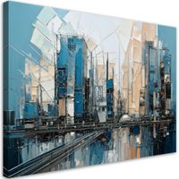 Obraz nowoczesny, Miasto w stylu malarstwa abstrakcja 120x80