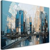 Obraz nowoczesny, Miasto w stylu malarstwa abstrakcja 45x30