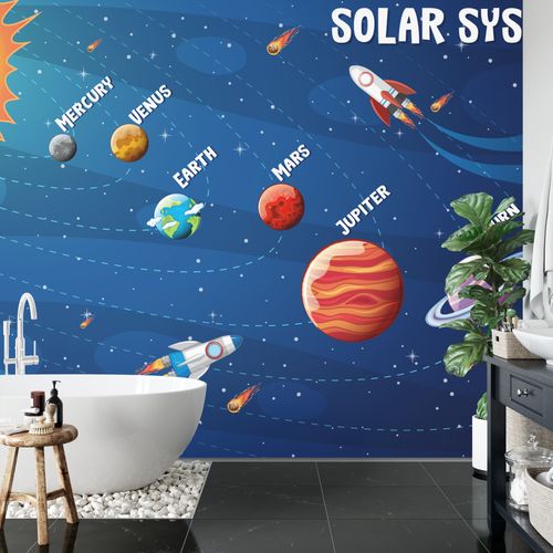 Fototapeta Infografika Układu Słonecznego Vinyl Gładki 315x210 na Arena.pl