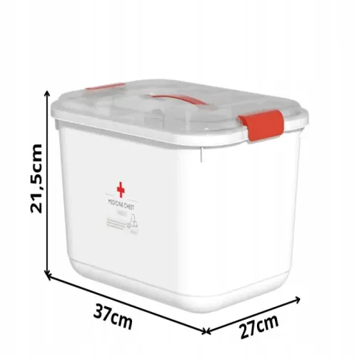 Apteczka domowa pojemnik na leki organizer z wkładem i z zamknięciem na Arena.pl