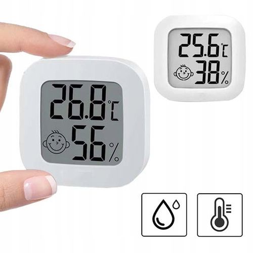 TERMOMETR CYFROWY ELEKTRONICZNA STACJA POGODY HIGROMETR POKOJOWY 4 na Arena.pl