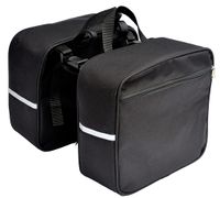 SAKWA NA BAGAŻNIK ROWEROWY, TORBA ROWEROWA 2x10L czarny