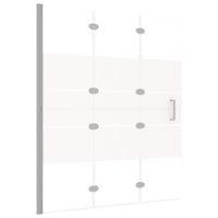 Składana kabina prysznicowa, ESG, 120x140 cm, biała