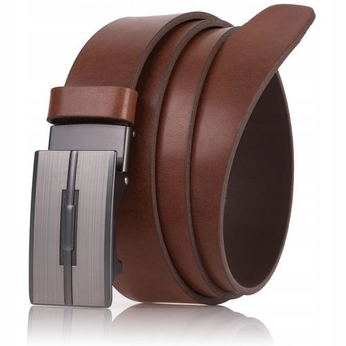 Pasek SKÓRZANY Męski SEPHER Automat BRĄZOWY spodni na Arena.pl