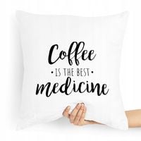 Prezent Poduszka Dla Baristy The Best Medicine Z Nadrukiem Ze Zdjęciem