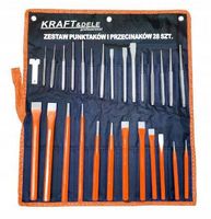 ZESTAW PUNKTAKÓW WBIJAKÓW I PRZECINAKÓW 28 SZT ETUI