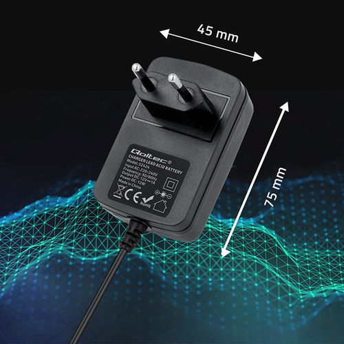 Qoltec Ładowarka AGM/GEL/STD 12V 1.5A LED Prostownik na Arena.pl