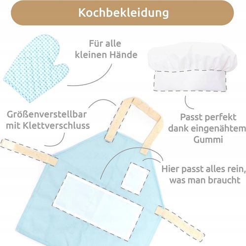 UMU Drewniany zestaw do gotowania dla dzieci 18 elementów na Arena.pl