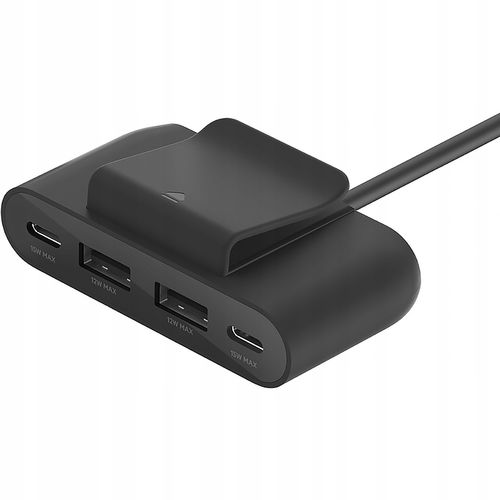 Belkin Hub USB-C do ładowania 30W, 2x USB-A, 2x USB-C 15W, 2m, czarny na Arena.pl
