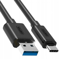 Kabel Unitek Y-C474BK+ USB-A - USB-C 3.1 5 Gbps 1 m