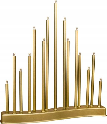 Świecznik adwentowy LED lampka świąteczna złota na Arena.pl