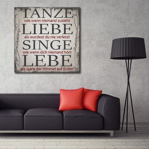 Obraz na płótnie - Canvas, Tanze liebe singe lebe 40x40 na Arena.pl