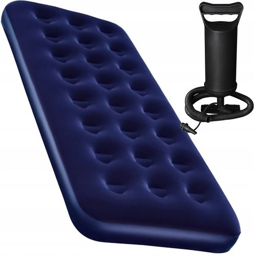MATERAC JEDNOOSOBOWY DMUCHANY DO SPANIA WELUROWY ŁÓŻKO Z POMPKA 1 na Arena.pl