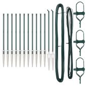 Słupki ogrodzeniowe 13 pcs Zielony Ø32mm 60 cm