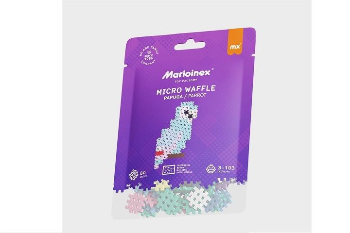 Klocki micro waffle 80el Papuga 05883 DOD.15% zdjęcie 1