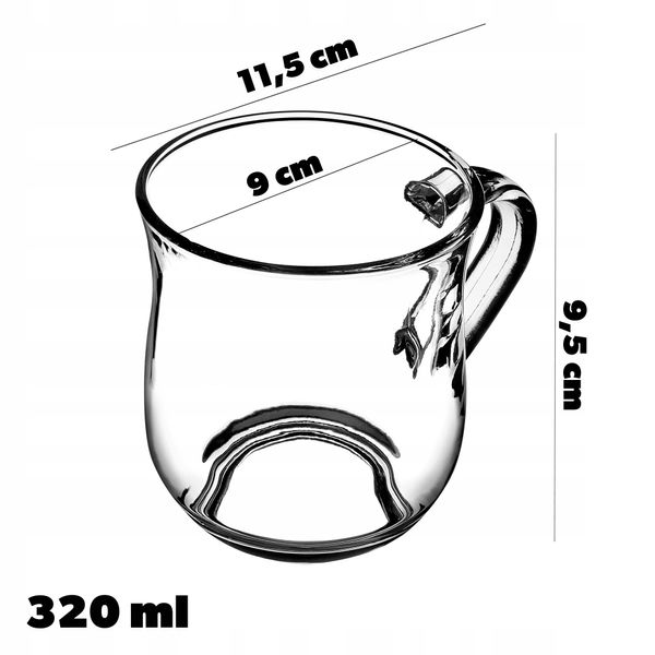 Szklanki Do Kawy Herbaty 320ml Napojów Zestaw 6szt zdjęcie 3