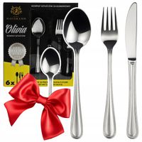 ZESTAW SZTUĆCÓW KOMPLET SZTUĆCE DLA 6 OSÓB 24EL. OLIVIA HAUSMANN PUDEŁKO