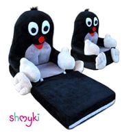 FOTEL DLA DZIECI ROZKŁADANY FOTELIK PLUSZOWY PUFA PRODUKT POLSKI