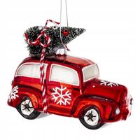 BOMBKA SZKLANA NA CHOINKĘ AUTO SAMOCHÓD CHOINKA PREZENT NA ŚWIĘTA