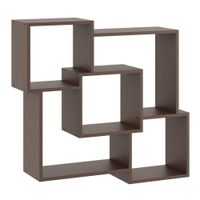 Półka wisząca, dekoracyjna, Hanna, 98x18x90 cm, wenge, mat | TYLETEGOTU