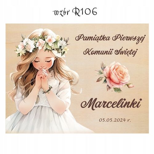 Pamiątka Pierwszej Komunii Świętej Pudełko różaniec na Arena.pl