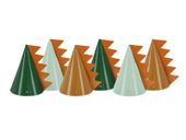 Czapeczki papierowe Dinozaury, 6 szt.